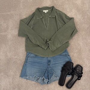 Treasure & Bond Relaxed Fit Organic Cotton Polo T-Shirt